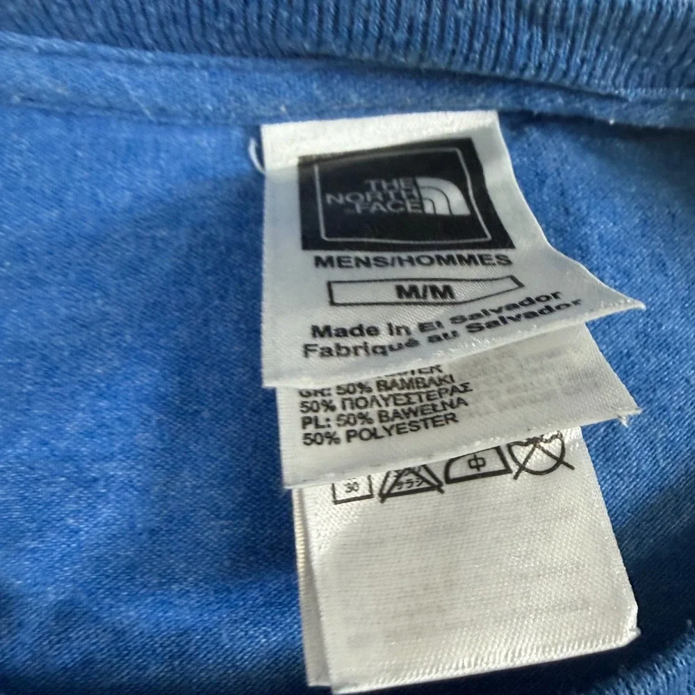 The North Face Mens Blue Since 1968 Graphic Logo T-Shirt Medium Short Sleeve Tee